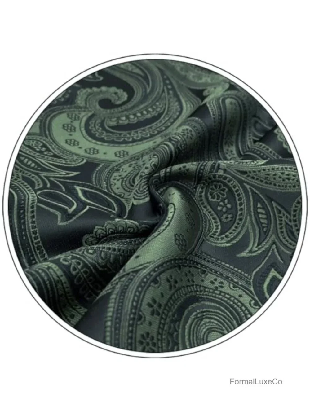 Men's Silk Necktie & Matching Pocket Square Set Paisley
